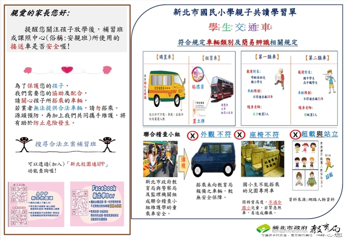 [ 宣導 ] 學生交通車安全規定知多少？圖片
